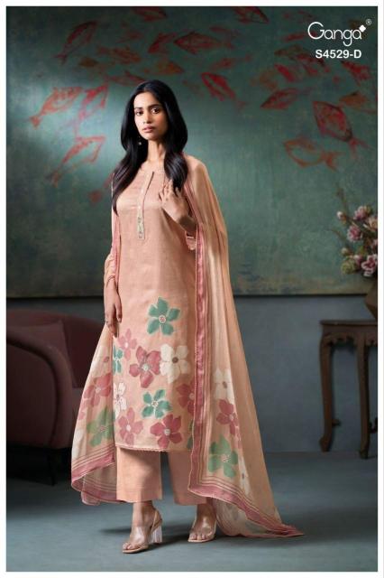 Ganga priarae 4529 venkatagiri cotton dress materials wholesale